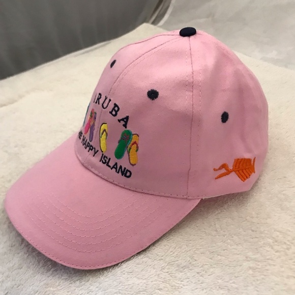 ARUBA-One Happy Island Women's Adjustable Pink Beach & Baseball Cap - Picture 5 of 11